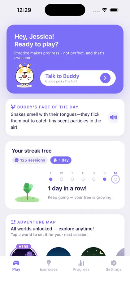 Little Words app: meeting Buddy