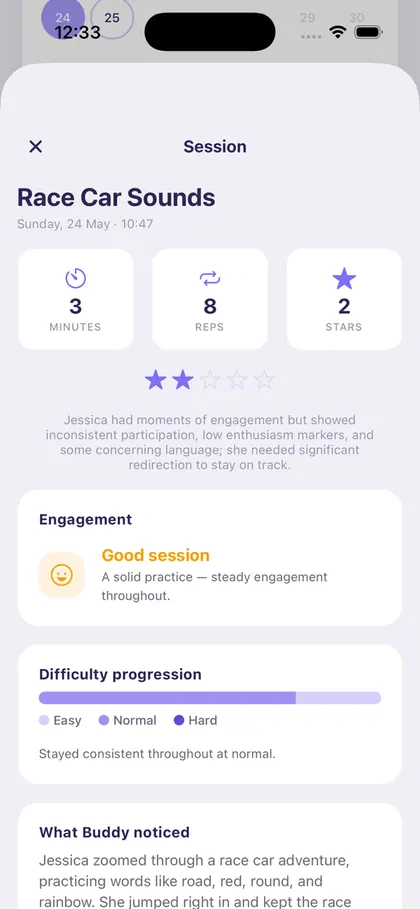 Little Words app: playful speech practice