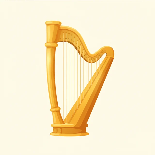 harp — illustrated flashcard