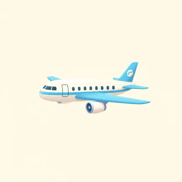 airplane — illustrated flashcard