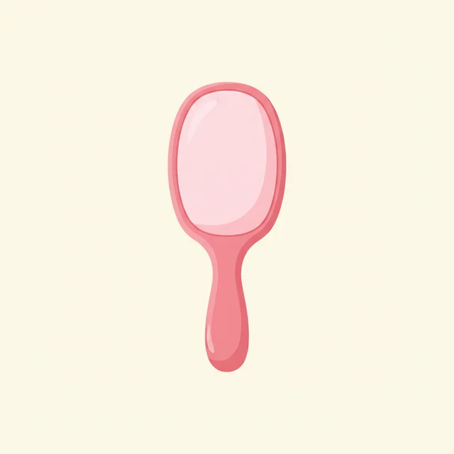 hairbrush — illustrated flashcard