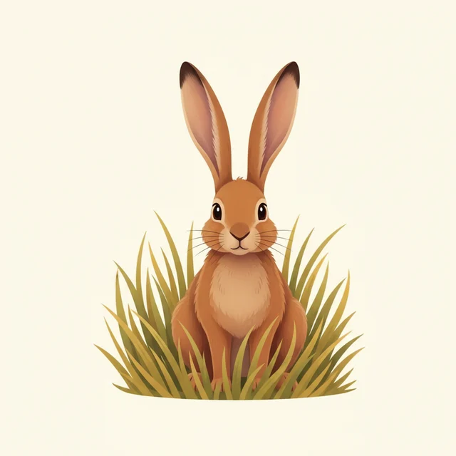 hare — illustrated flashcard