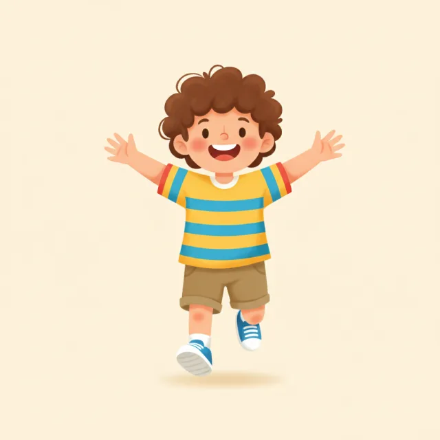 boy — illustrated flashcard