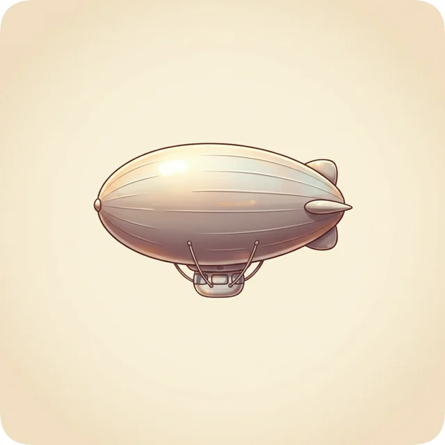 blimp — illustrated flashcard