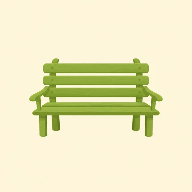 bench — illustrated flashcard