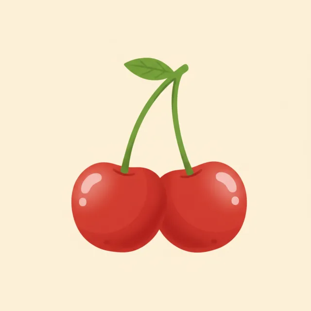 cherry — illustrated flashcard
