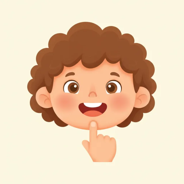 chin — illustrated flashcard