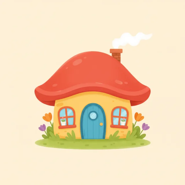 roof — illustrated flashcard