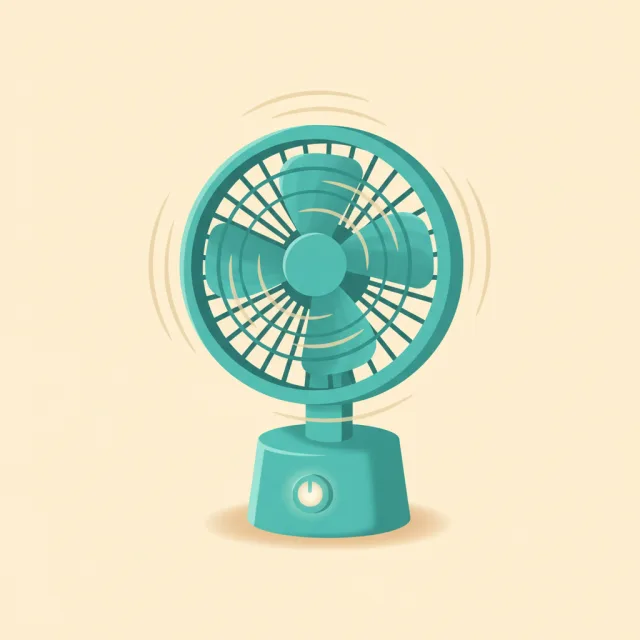 fan — illustrated flashcard