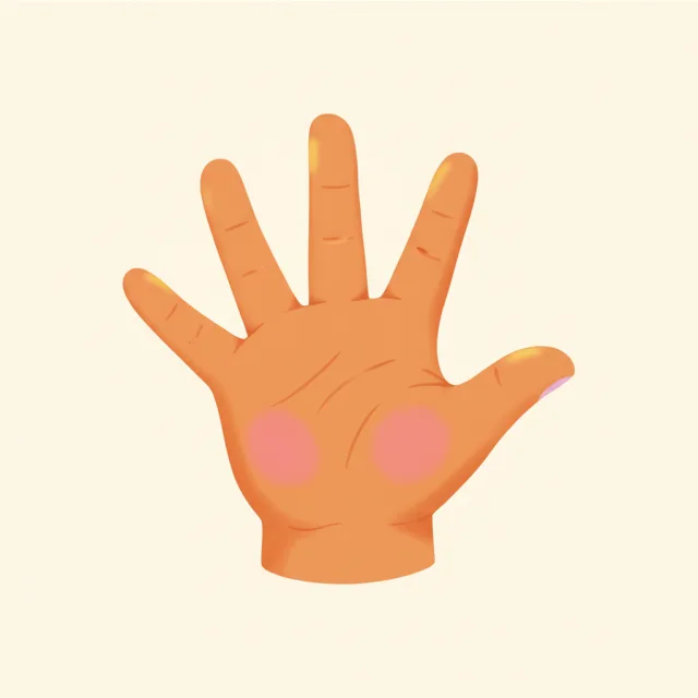 five — illustrated flashcard