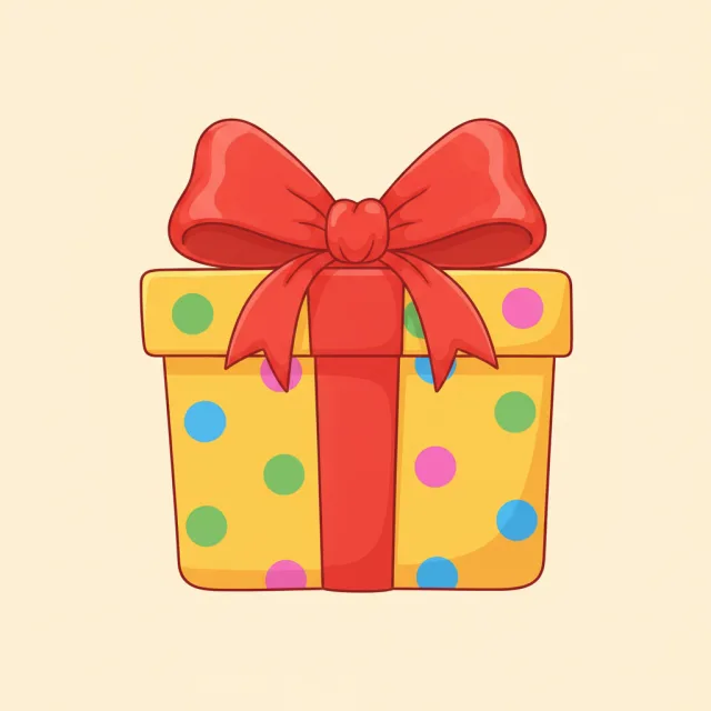 gift — illustrated flashcard