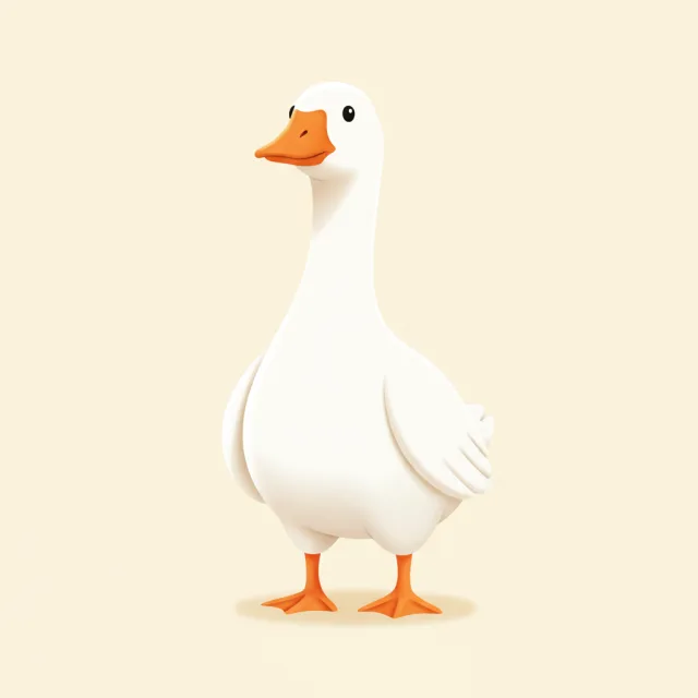 goose — illustrated flashcard
