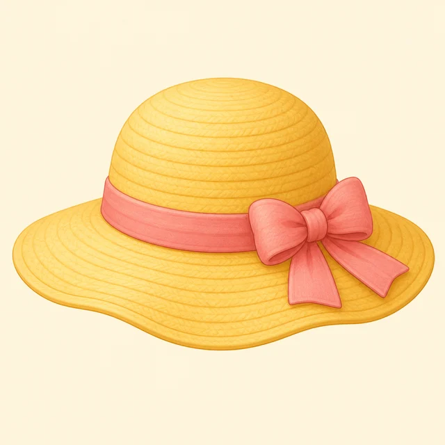 hat; illustrated flashcard