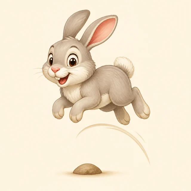 hop; illustrated flashcard