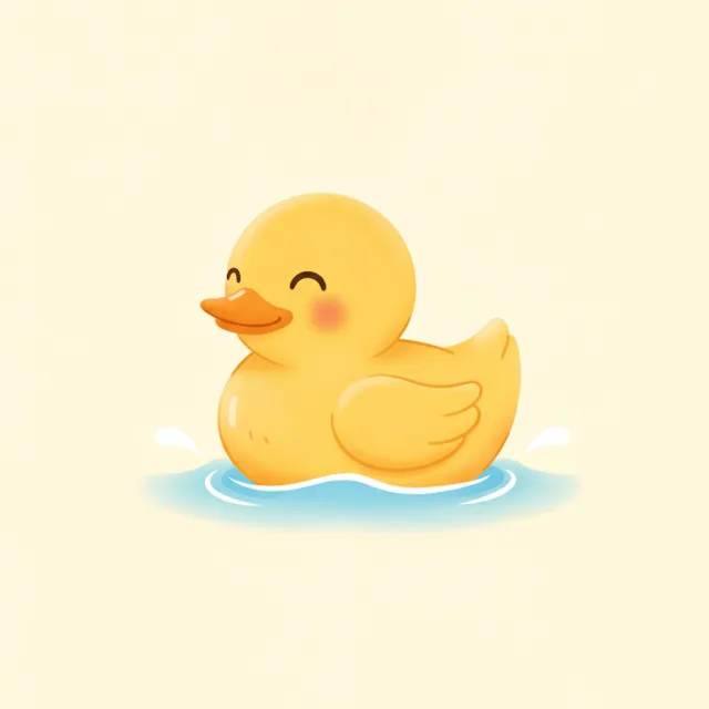 duck — illustrated flashcard