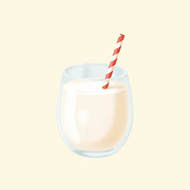 milk — illustrated flashcard