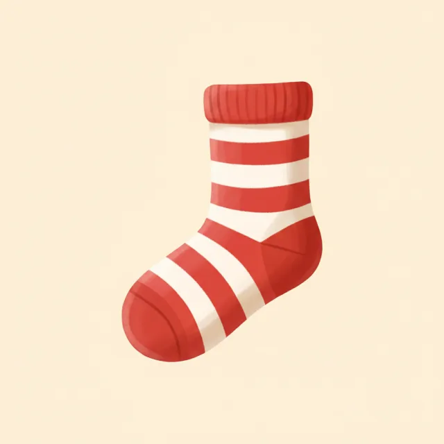 sock — illustrated flashcard