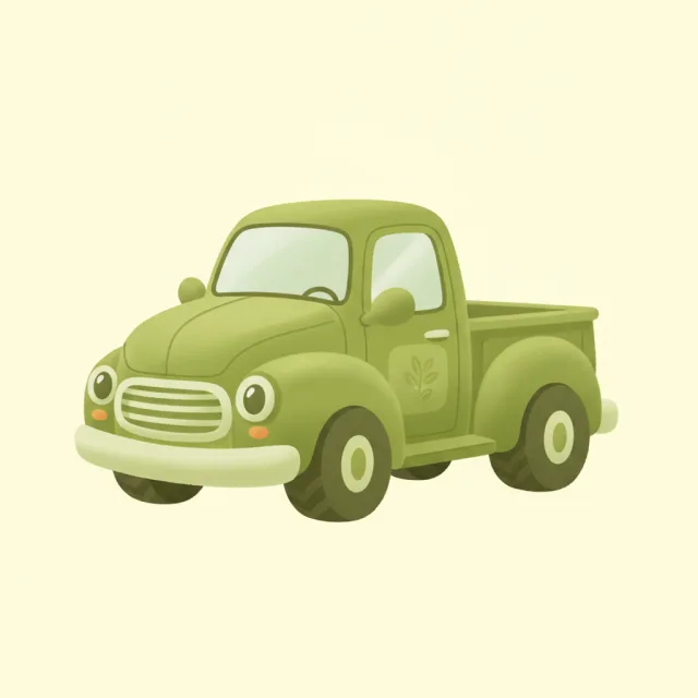 truck — illustrated flashcard