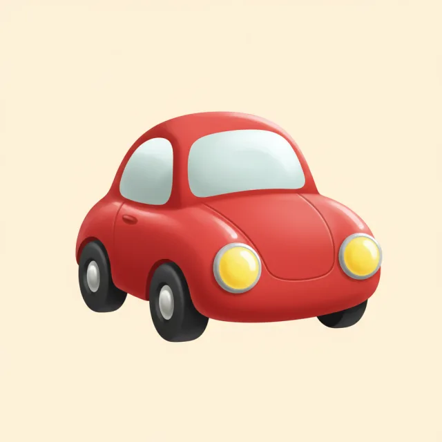 car — illustrated flashcard