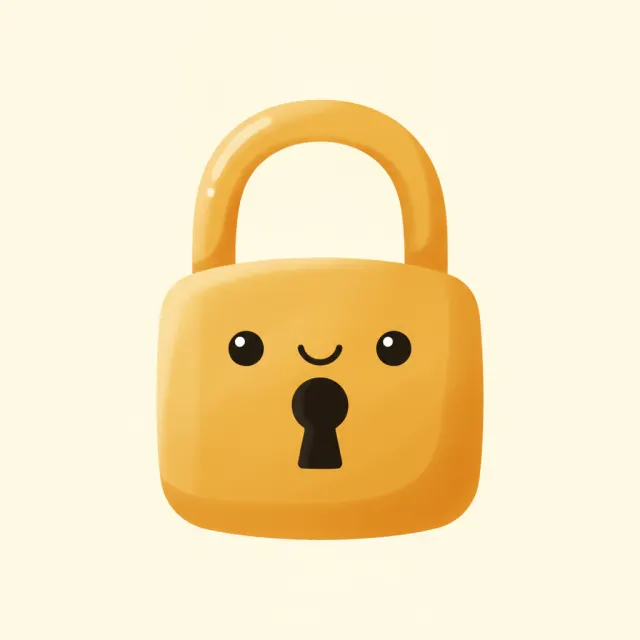 lock — illustrated flashcard
