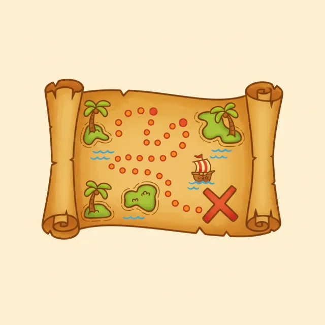 map — illustrated flashcard