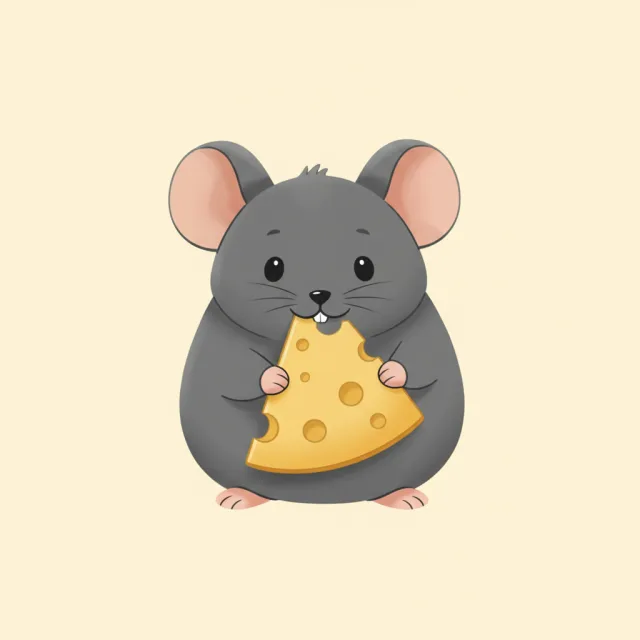 mouse — illustrated flashcard