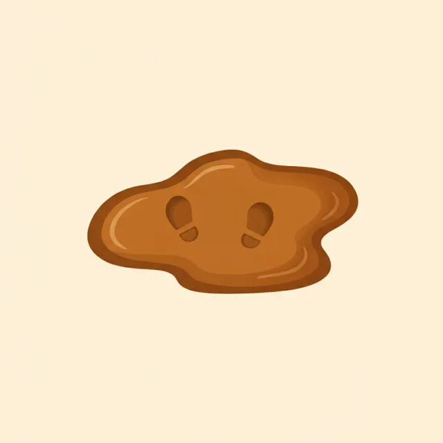 mud — illustrated flashcard