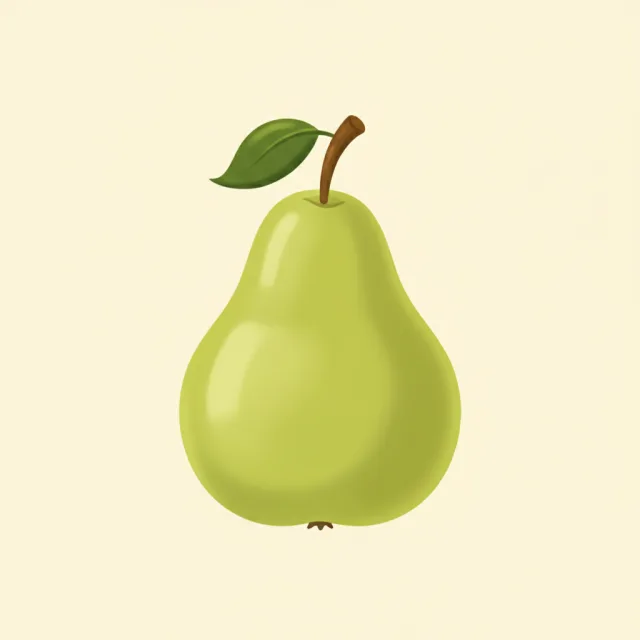 pear — illustrated flashcard