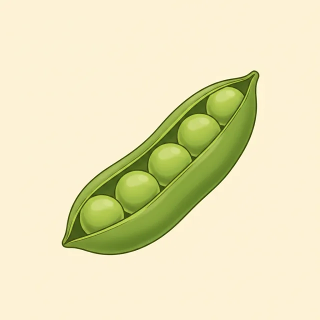 peas — illustrated flashcard