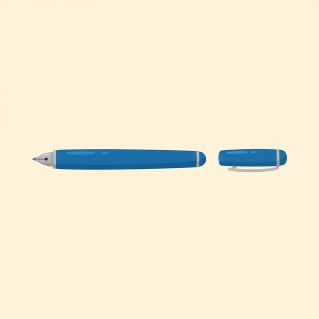 pen — illustrated flashcard