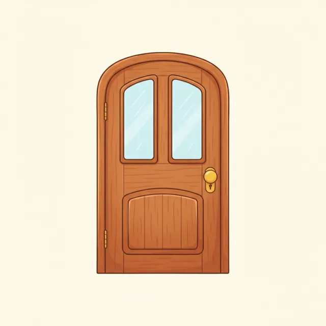 door — illustrated flashcard