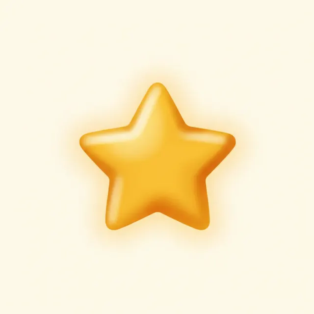 star — illustrated flashcard