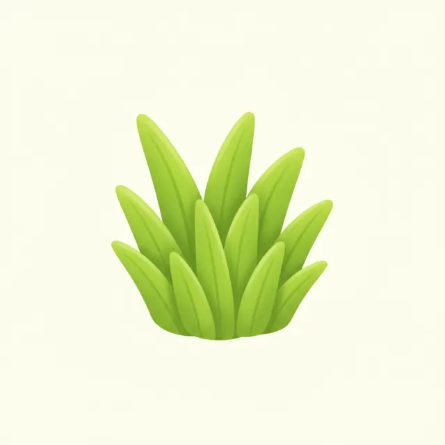 grass — illustrated flashcard