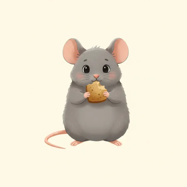 mouse — illustrated flashcard