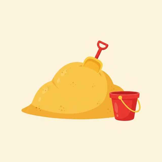sand — illustrated flashcard