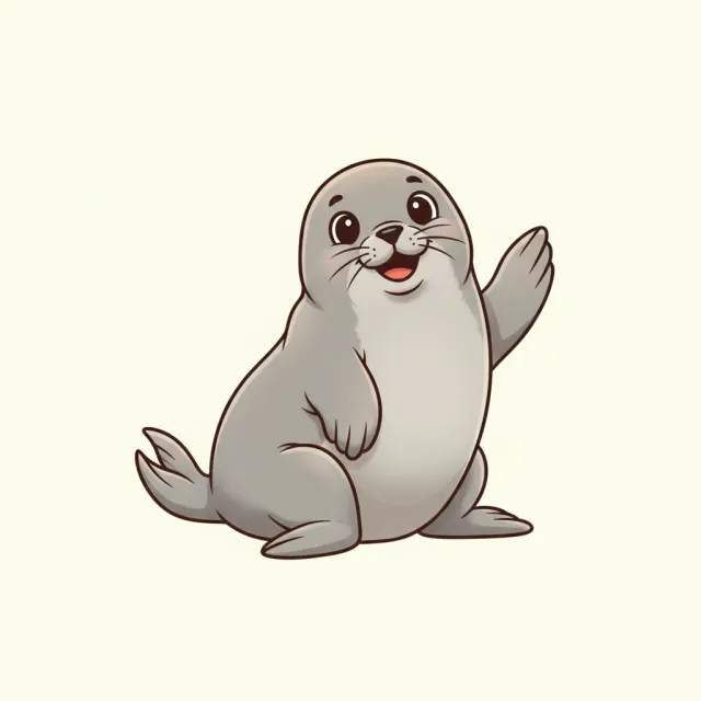seal — illustrated flashcard