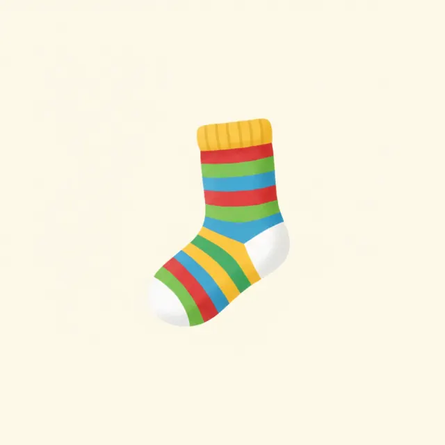 sock — illustrated flashcard