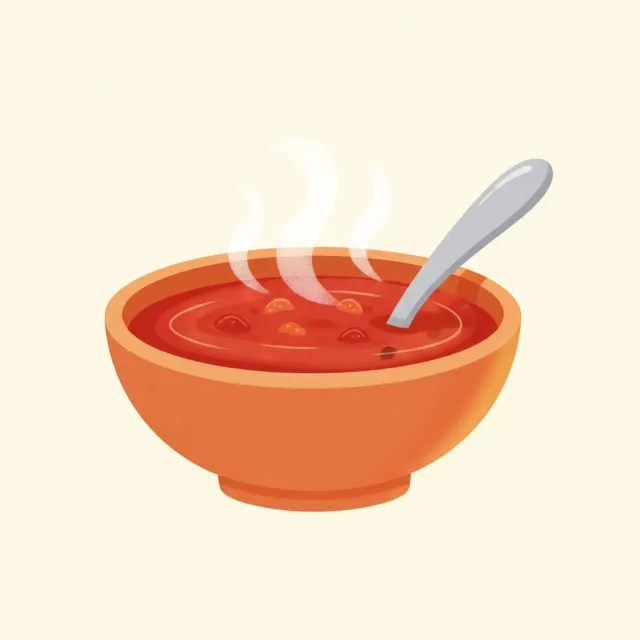 soup — illustrated flashcard