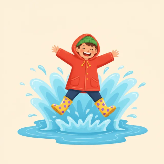 splash — illustrated flashcard
