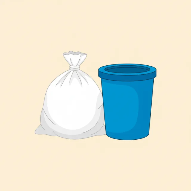 trash — illustrated flashcard