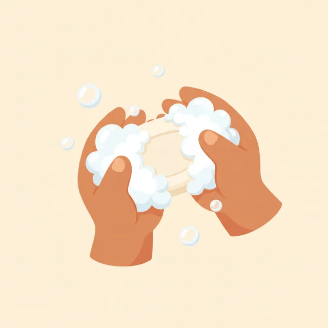 wash — illustrated flashcard