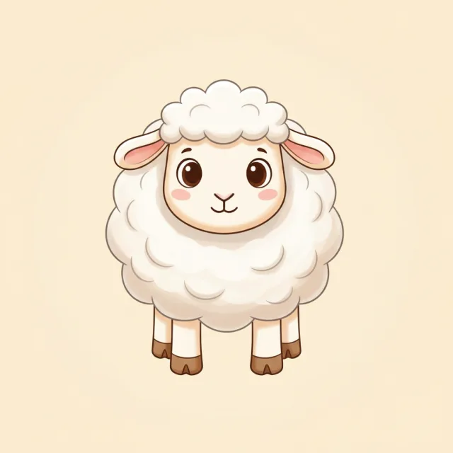 sheep — illustrated flashcard