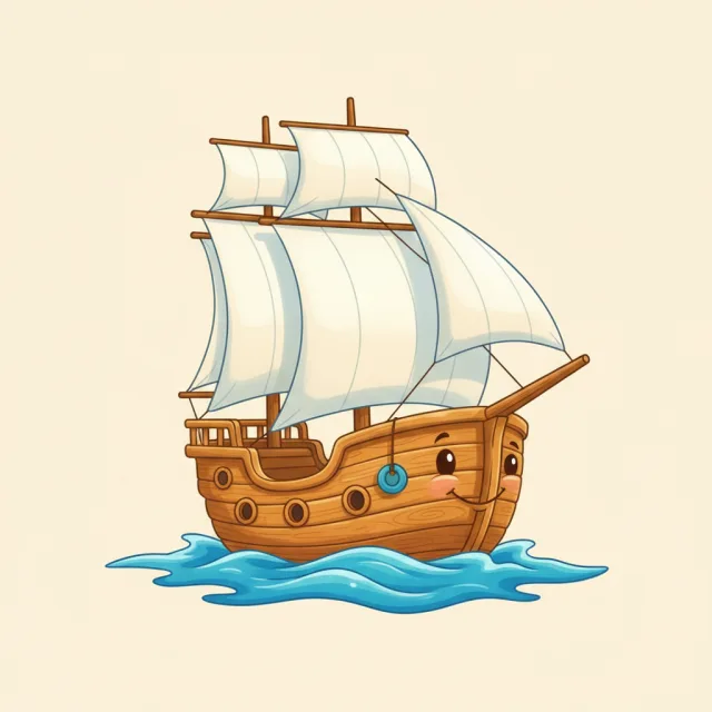 ship — illustrated flashcard