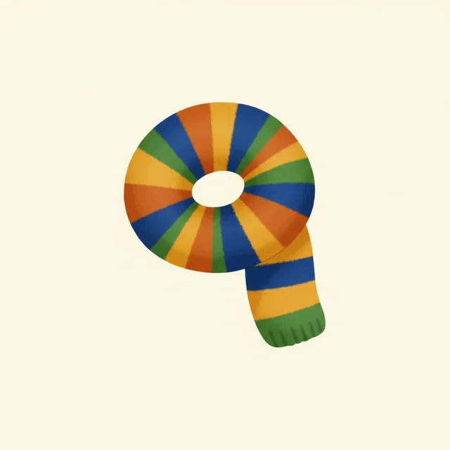 scarf — illustrated flashcard