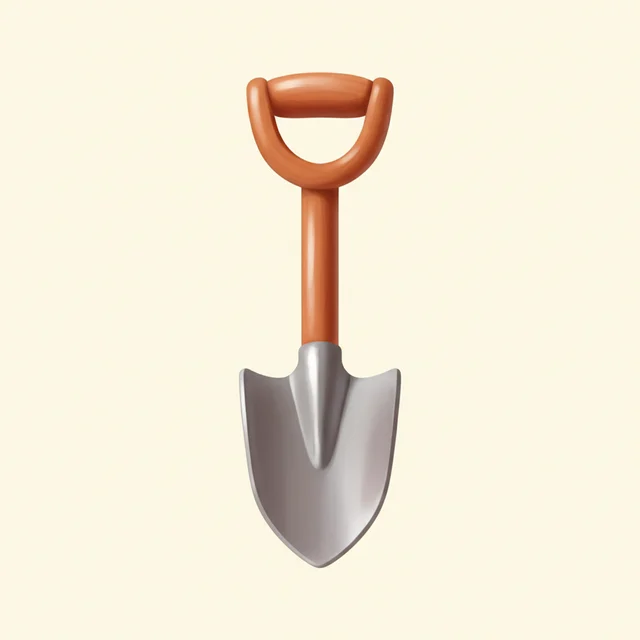 spade — illustrated flashcard