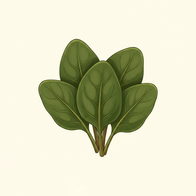 spinach — illustrated flashcard