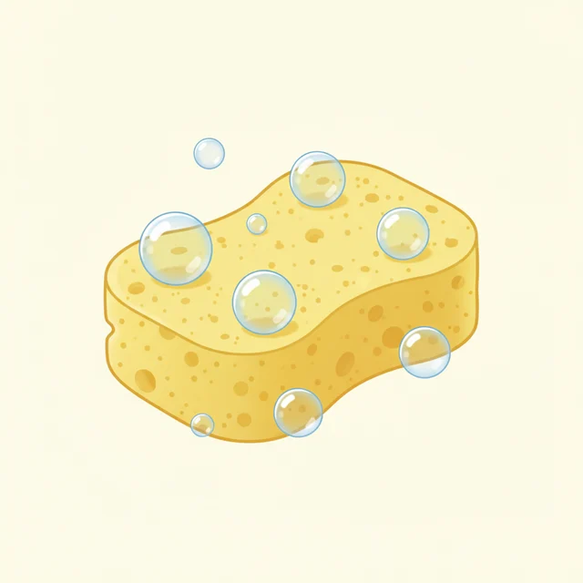 sponge — illustrated flashcard
