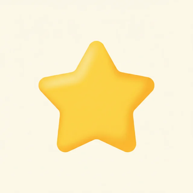 star — illustrated flashcard