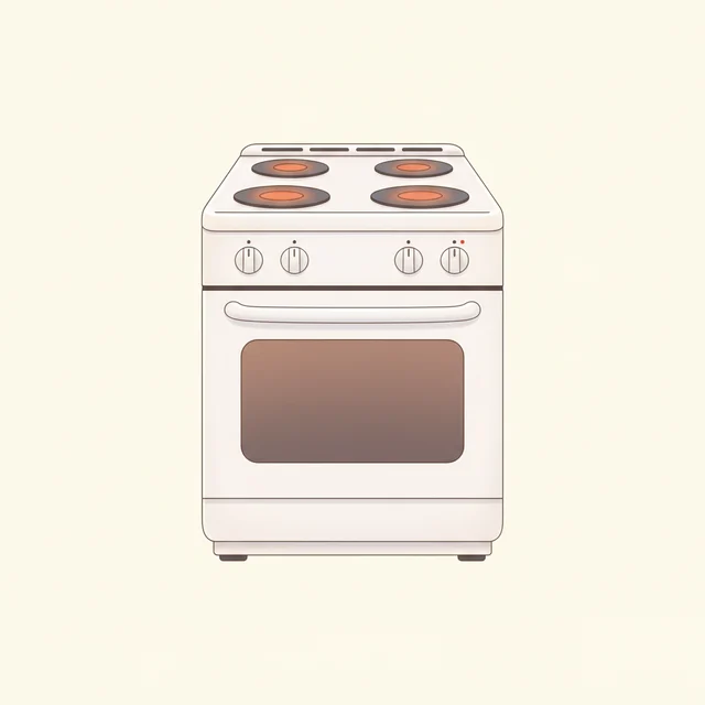 stove — illustrated flashcard