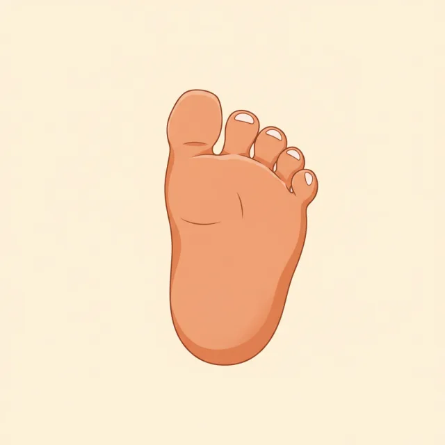 toe — illustrated flashcard